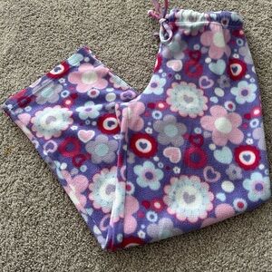 Nina Capri Fleece Women’s Purple,Blue Pink Flowers PJ Pants 

Size S